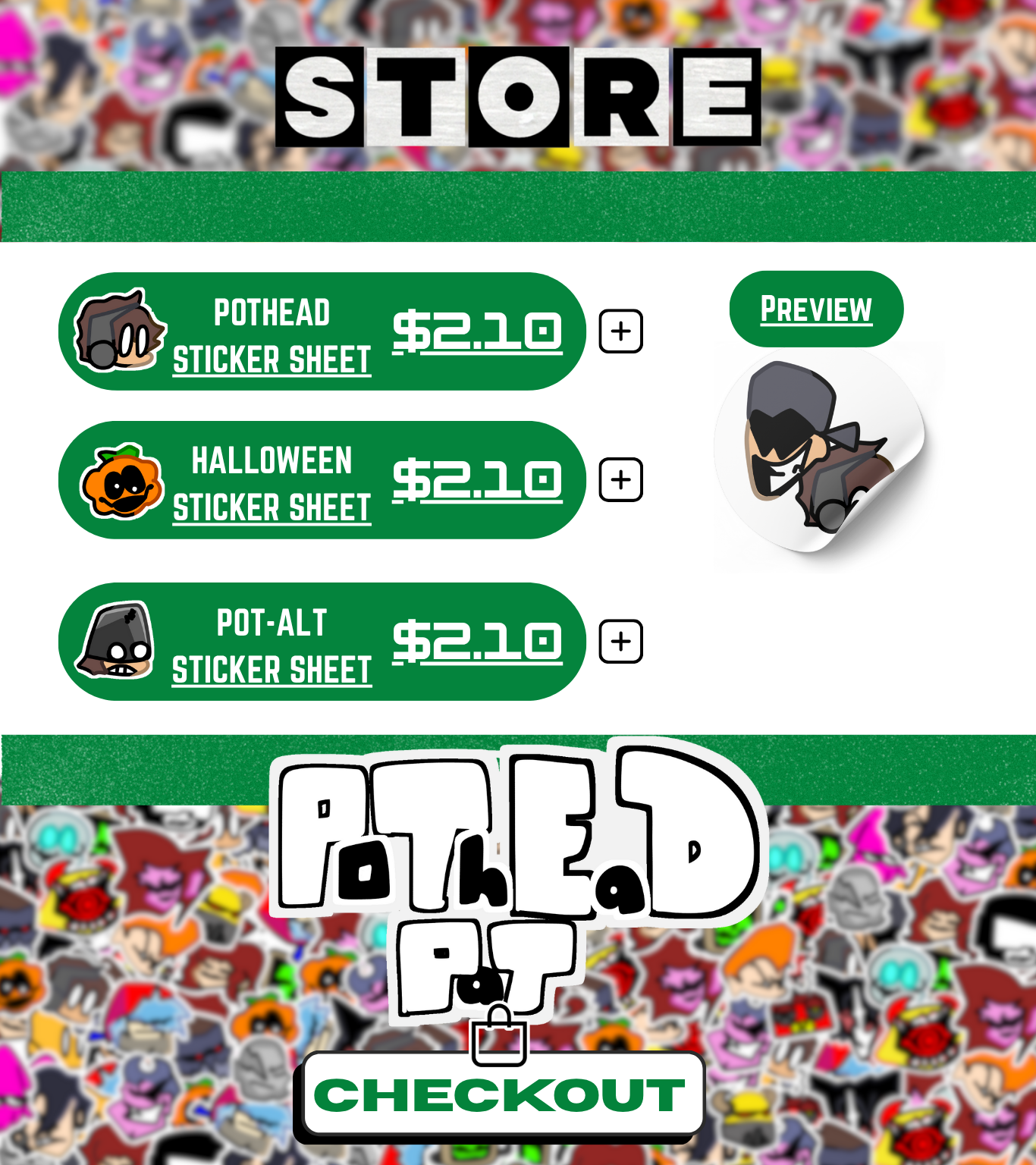 Pothead Sticker Sheet!